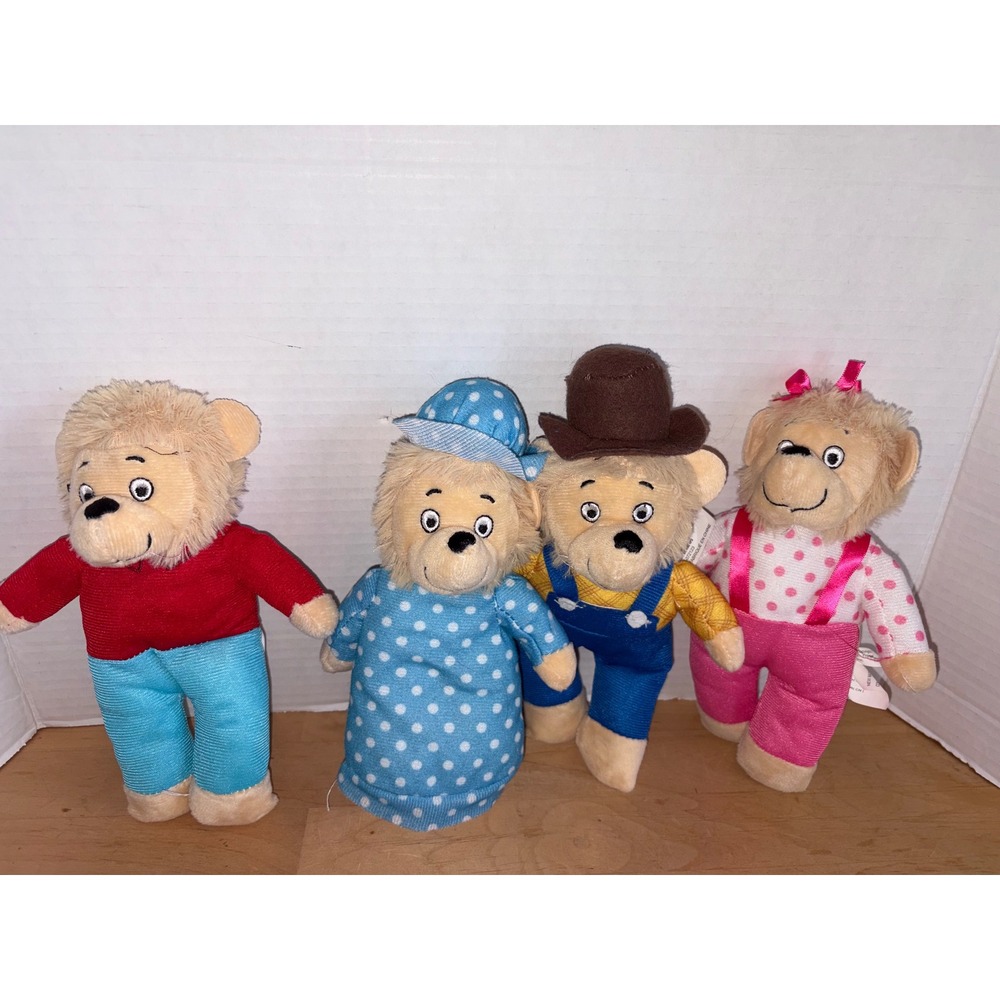Set of 4 The Berenstain Bears Plush Toys Complete Family Set 8-9"